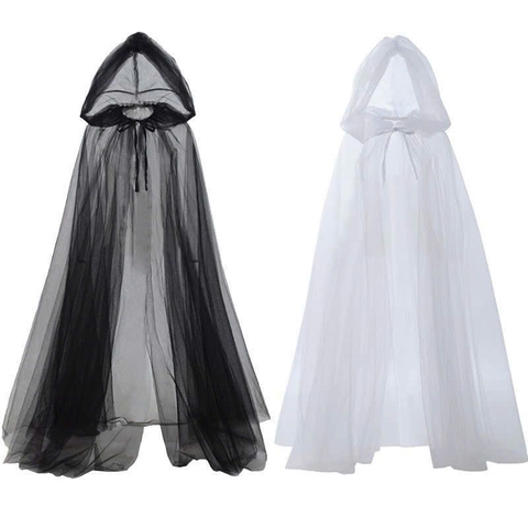 áo khoác voan dài trùm đầu cho cô dâu chụp concept , chụp studio , đóng phim , đi tiêc halloween - cd234