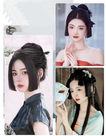 tóc mái ngang gia cổ trang nhật bản kimono - toc34