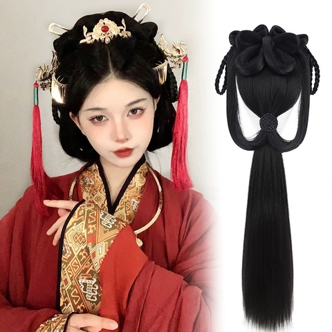 bộ tóc giả hán phục cổ trang thời chiến quốc trung quốc - toc15