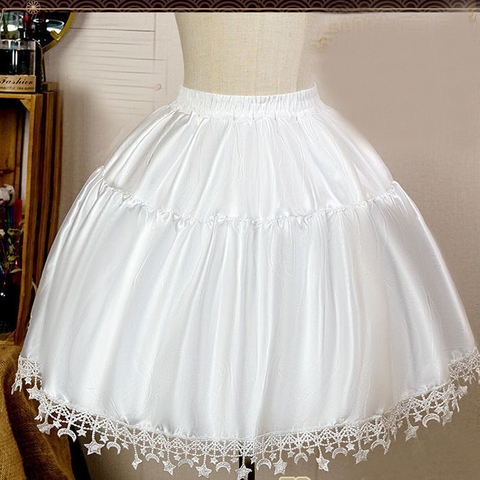 tùng ngắn mặt váy cưới lolita chân ren 2 lớp - cd 290