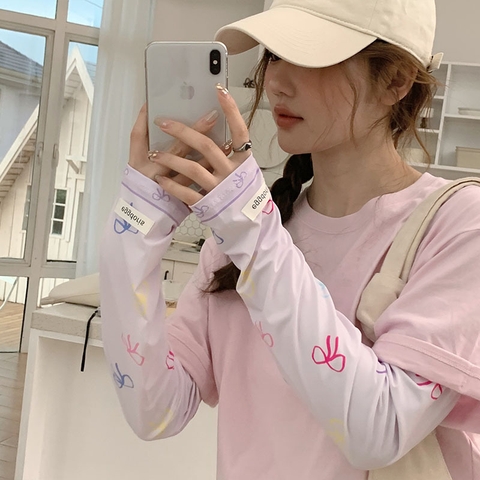Găng tay dài chống nắng xỏ ngón trỏ - GA03