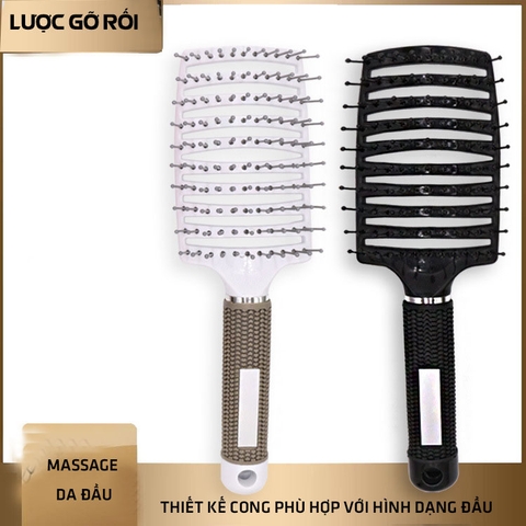 lược gỡ rối tóc massage đầu tạo phồng chân tóc cỡ lớn - mk24