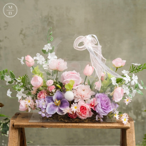 Lẵng hoa Crystal - Lilac Juliet
