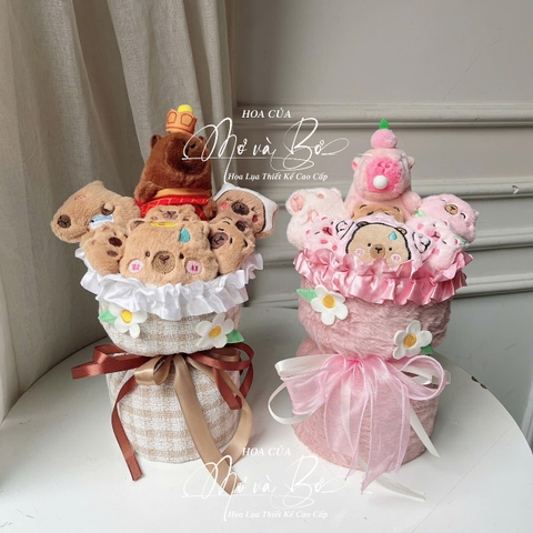 Bó Hoa Gấu Nhồi Bông Dễ Thương