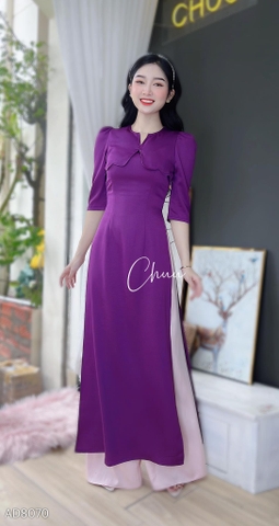 Áo Dài Đô Lượn Sóng AD8070 (áo lẻ)