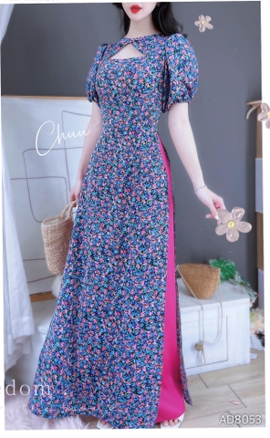 Áo Dài Cổ Tam Giác AD8053 (áo lẻ)