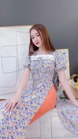 Áo Dài Bèo Trắng 5P AD8080 (áo lẻ)