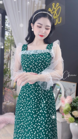 Áo Dài Vải Tăm Tay Lưới AD8073 (áo lẻ)