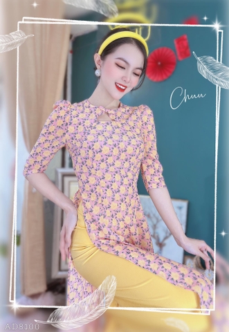 Áo Dài TL Nơ Vuông AD8100 (áo lẻ)