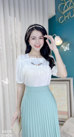 Áo Lụa Hanbok Thêu A9329