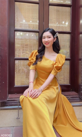 Áo Dài Cổ Lệch Pha Lưới AD8082 (áo lẻ)