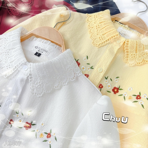 Áo Thêu Cổ Xương Rồng A9407