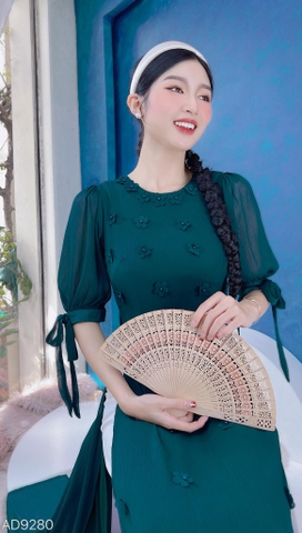 Áo Dài Hoa Mai Bay 3D 4T AD9280 (áo lẻ)