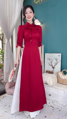 Áo Dài Ánh Nhung Nơ Đôi AD9247 (áo lẻ)
