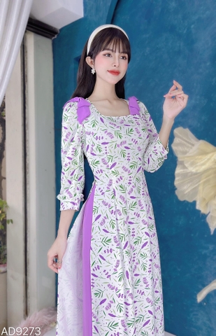 Áo Dài Tay Li 2 Nơ Màu AD9273 (áo lẻ)