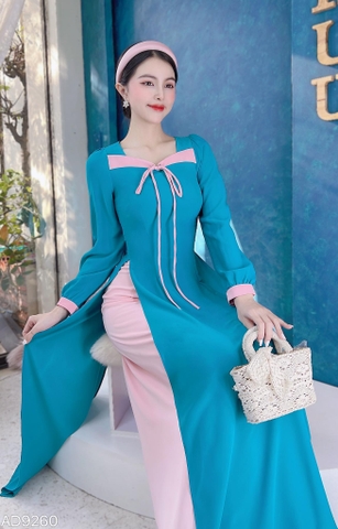 Áo Dài Cổ Lượn Cánh Én AD9260 (áo lẻ)