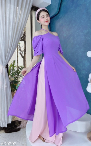 Áo Dài Chip Chip Cổ Yếm 4T AD9292 (áo lẻ)