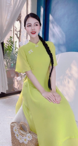 Áo Dài 4T Váy Chiffon AD1315 (áo lẻ)