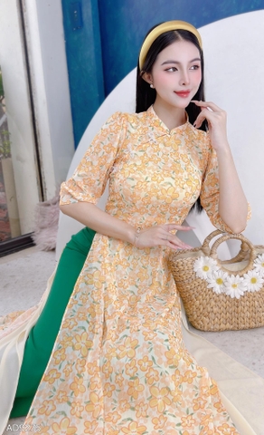 Áo Dài 4T Nơ Pha Lê AD9275 (áo lẻ)