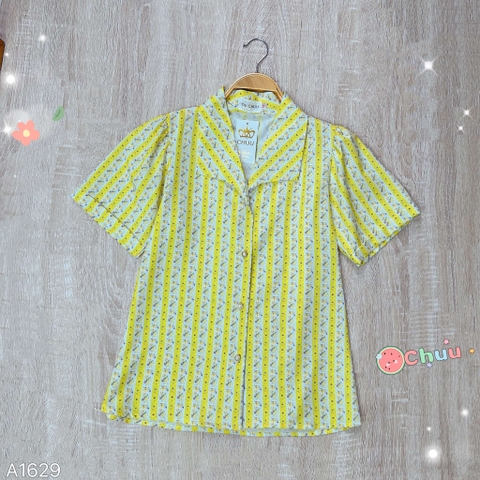 Áo Sơ Mi Cổ Vest Chữ Nhật A1629