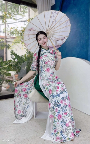 Áo Dài 4T Ngọc Trai Màu AD9176 (áo lẻ)