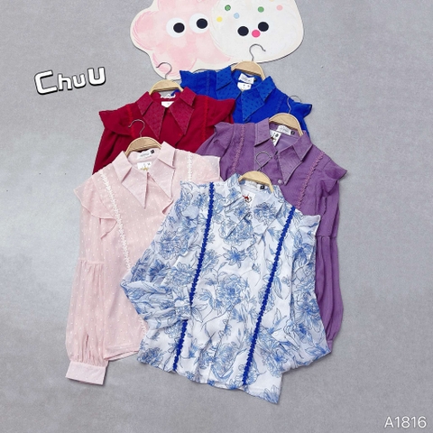 Áo Sơ Mi Cổ Hạc Giấy A1816
