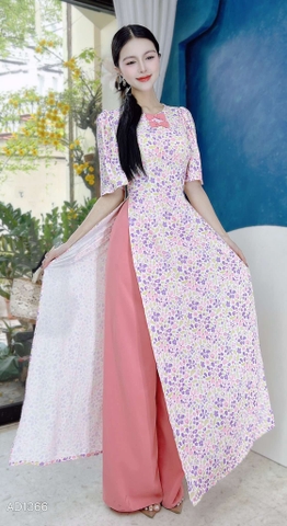 Áo Dài Nơ Emily AD1366 (áo lẻ)