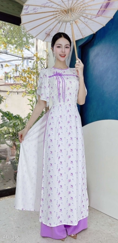 Áo Dài Tay Xẻ Dragonfly AD1316 (áo lẻ)
