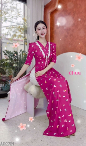Áo Dài Dây Nhung Mini AD2721 (áo lẻ)