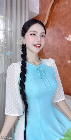 Áo Dài Cô Gái Trong Vườn AD2746 (áo lẻ)