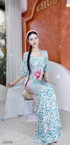 Áo Dài Nơ Phúng Phính AD2752 (áo lẻ)