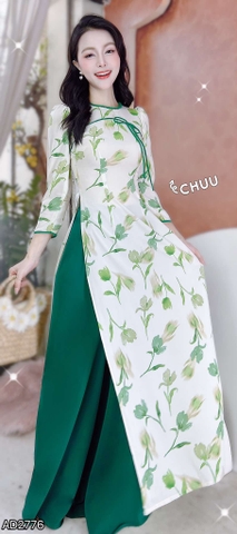 Áo Dài Cổ Tít Bòn Bon AD2776 (áo lẻ)