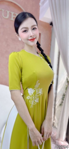 Áo Dài Đóa Hoa Tươi 3T AD2794 (áo lẻ)