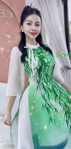 Áo Dài Học Sinh Cấp 3 AD2783 (áo lẻ)