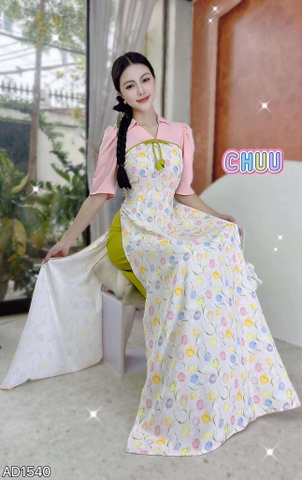 Áo Dài Cành Liễu Dòng Sông AD1540 (áo lẻ)