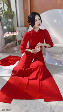 Áo Dài 3T Đóa Liên Hoa AD2836 (áo lẻ)