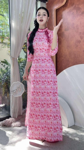 Áo Dài Vườn Hoa Cổ Tích+PK AD2852 (áo lẻ)
