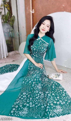 Áo Dài 4T Qủa Lùm Bụp AD2834 (áo lẻ)