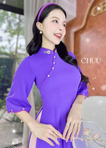 Áo Dài Bông Mai White AD1500 (áo lẻ)