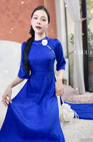 Áo Dài Hạt Châu Gấm+PK AD2900 (áo lẻ)