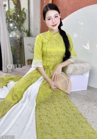 Áo Dài Quyên Cát 3T+PK AD2825 (áo lẻ)