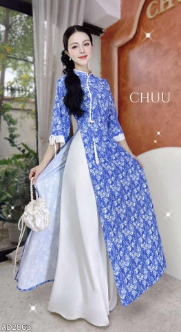 Áo Dài Giấc Mơ Trưa+PK AD286 (áo lẻ)