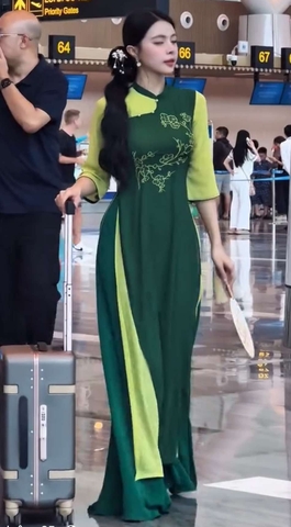 Áo Dài 4T Cây Đào Tiên AD2872 (áo lẻ)