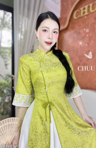 Áo Dài Quyên Cát 3T+PK AD2825 (áo lẻ)