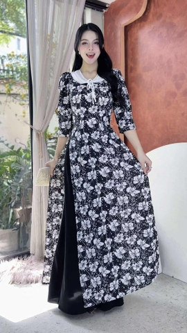 Áo Dài 4T Cổ Sen Gạo Nếp AD2884 (áo lẻ)