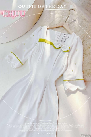 Áo Dài Sương Rồng Hạt Tròn AD2892 (áo lẻ)