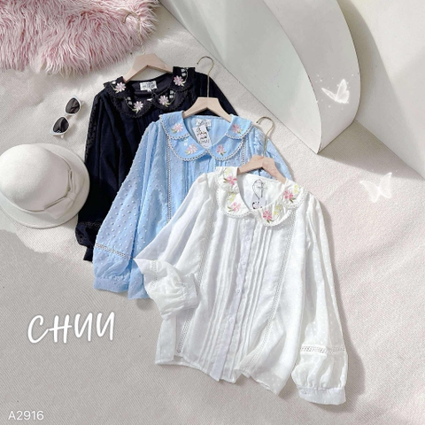 Áo Sơ Mi Hoa Cúc Hồng A2916