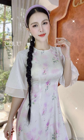 Áo Dài Bướm Đổi Màu AD2738 (áo lẻ)