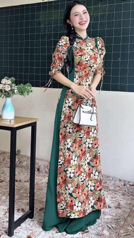 Áo Dài Tay Rút Mận Mận+PK AD2916