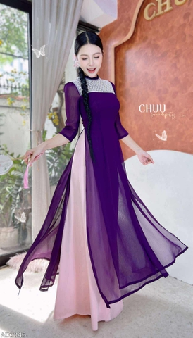 Áo Dài 4T Hạt Đậu Ngọc AD2846 (áo lẻ)